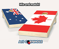 "Mix & Match" Country Flag Cornhole Set